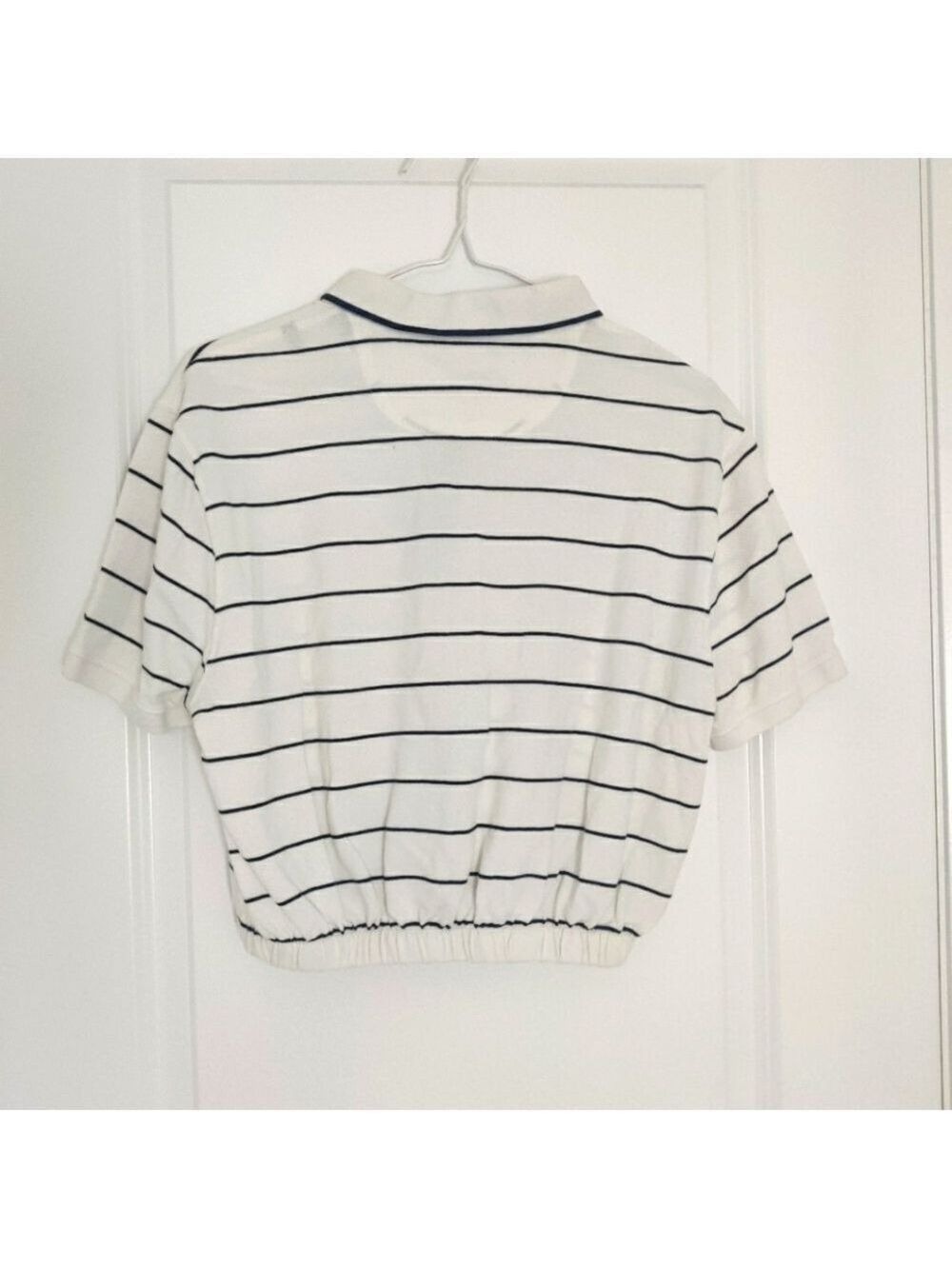 *Massimo Dutti Polo Shirt Black Stripes Size XL - Picture 3 of 8